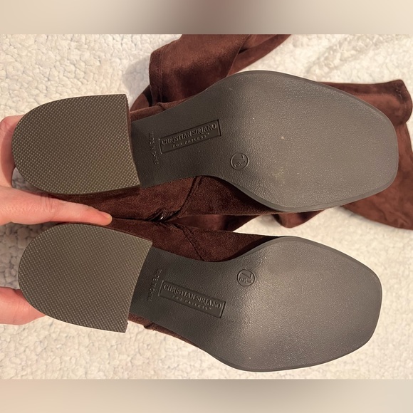 Christian siriano Brown Knee high suede heeled boot - Picture 3 of 6